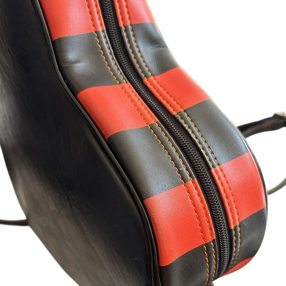 Pumpkin x Kult Love Pain and Stitches Black Orange Spiderweb Heart Crossbody Bag
